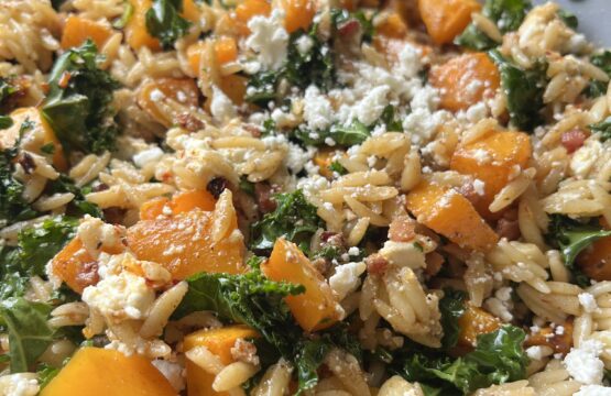 Butternut Squash Orzo Salad with Pancetta