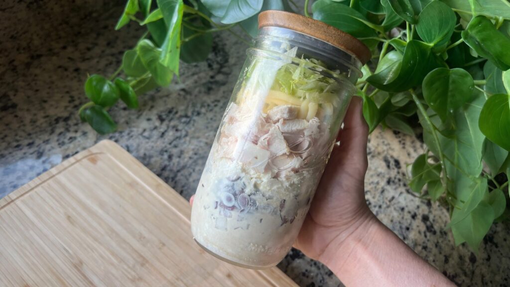 Mason Jar Greek Pasta Salad