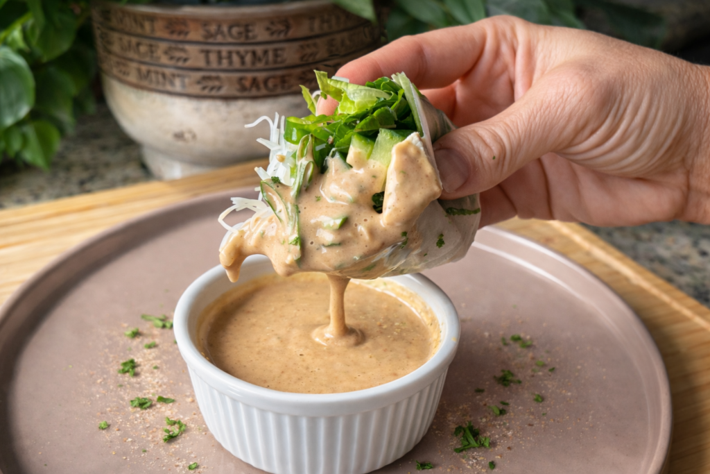 Fresh Spring Rolls with Homemade Peanut Sauce