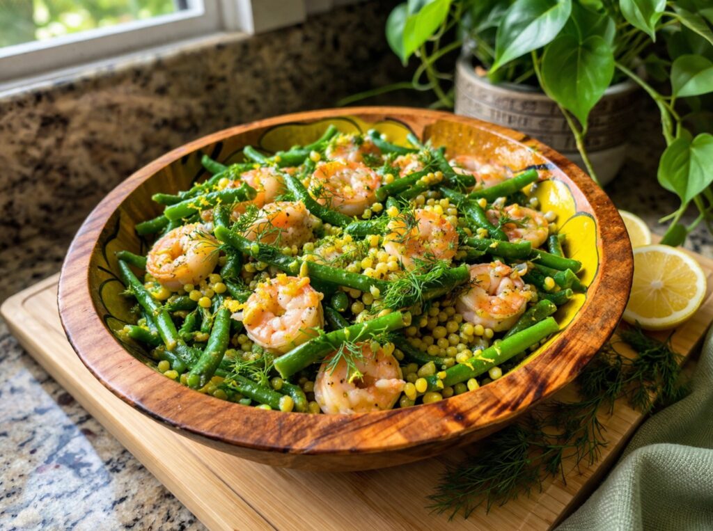 shrimp green bean salad couscous