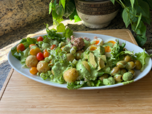 Tuna Nicoise Salad with High-Protein Green Goddess Dressing
